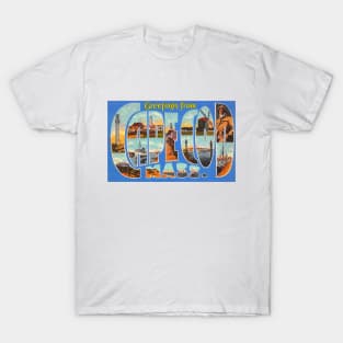 Greetings from Cape Cod Mass. - Vintage Large Letter Postcard T-Shirt